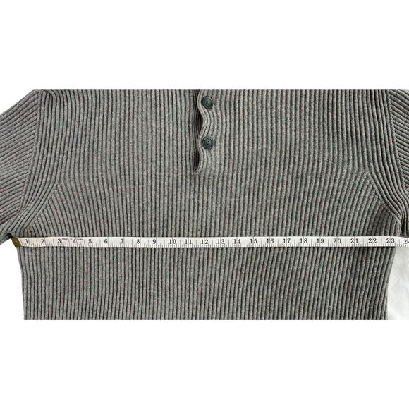 1-27 ERMENEGILDO ZENGA Men's Sweater Henley Gray 100% Cashmere XXL/56 - Picture 13 of 15